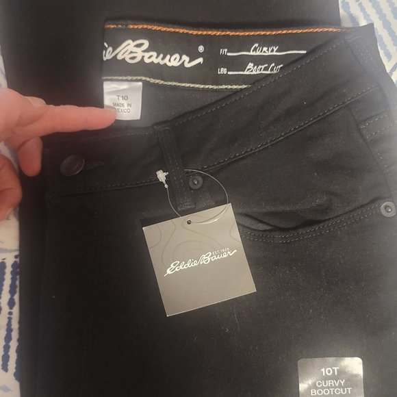 Eddie Bauer Women's Jeans Black 10 Tall NWT - Picture 4 of 7